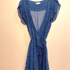 Velvet by Graham & Spencer Womens Wrap Dress Blue Size M